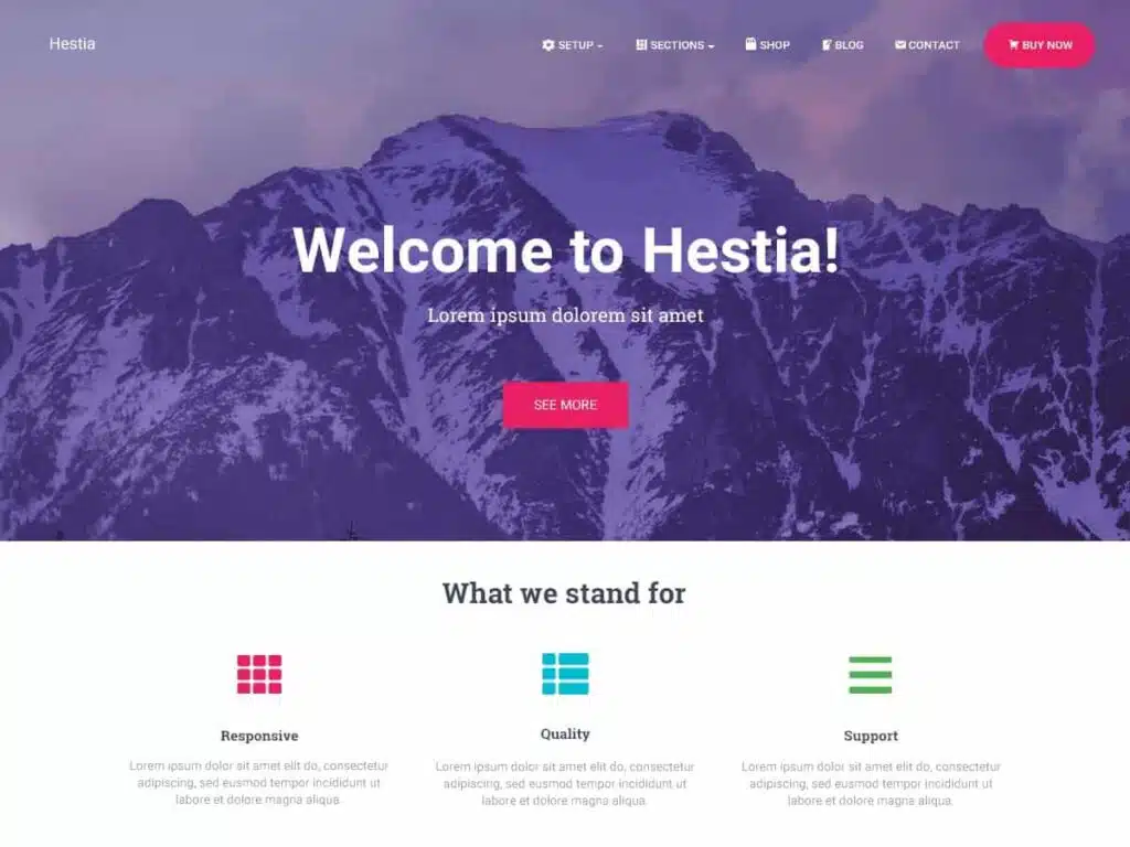 Best 40+ Free WordPress Blog Themes for Bloggers & Content Writers Hestia WordPress theme