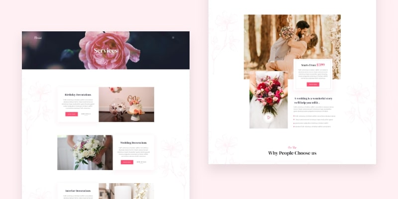 Services Page Introducing FREE Florist Joomla Template Kit for JD Builder Pro