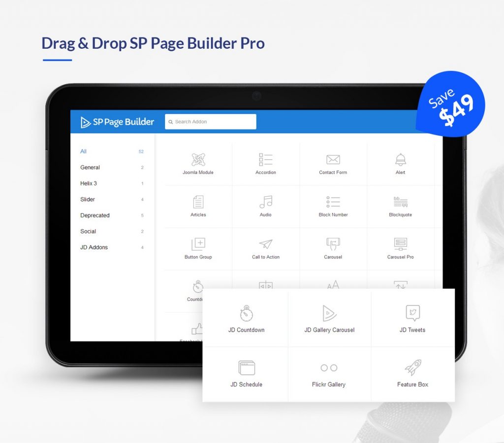 SP Page Builder JD Conference - Advanced Joomla One Page Template (Save $49)