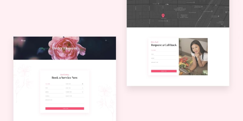 Order Booking & Contact Us Page Introducing FREE Florist Joomla Template Kit for JD Builder Pro