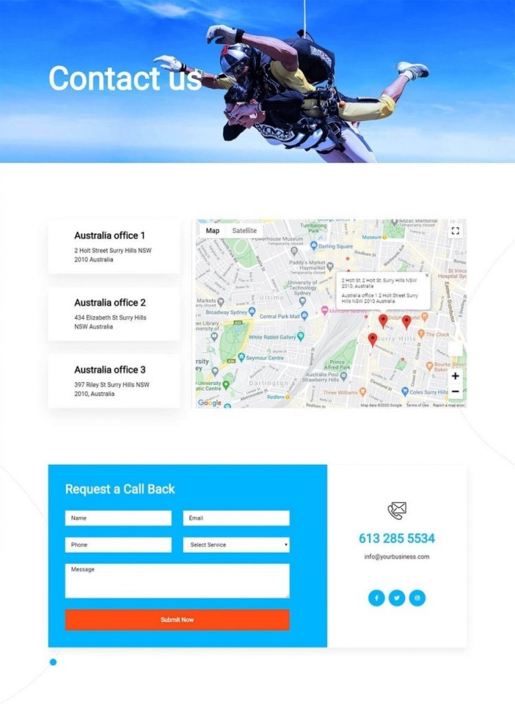 Introducing FREE SkyDiving Joomla Template Kit for JD Builder Pro