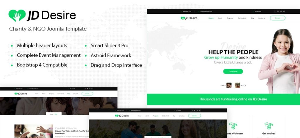 Introducing JD Desire - A Joomla Template for Charity and NGO Websites Joomla Template for Charity and NGO Websites