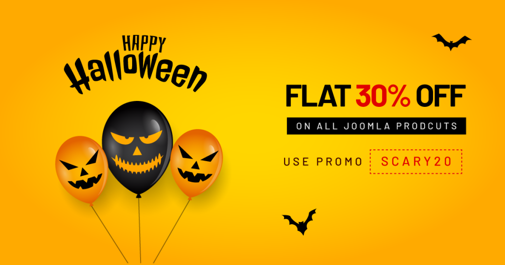 Halloween Joomla Deals 2020 - Celebrate This Halloween with Up to 40% Discount on Joomla Templates and extensions Discount on Joomla Templates and extensions